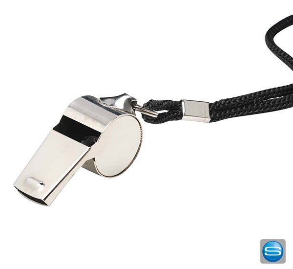 Trillerpfeife aus Metall mit Ihrem Logo