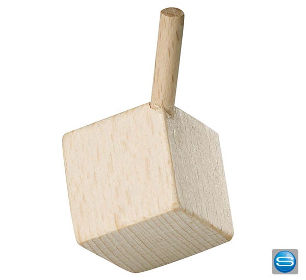 Holzkreisel im Würfel-Design - Das ideale Werbegeschenk