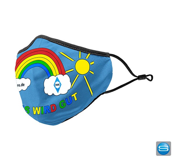 Individualisierbarer Mundschutz mit Alloverbedruckung