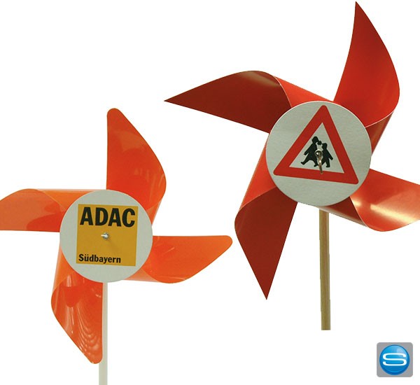 Windräder individuell bedruckt - Kleinmengen