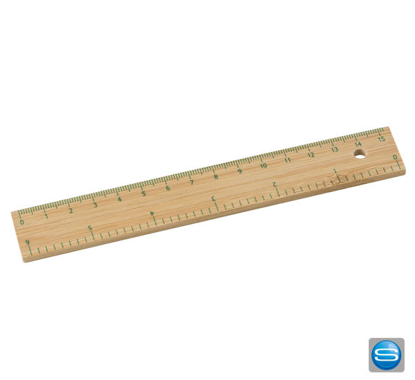 Lineal 'Elle' aus Bambus mit Logo gravieren lassen