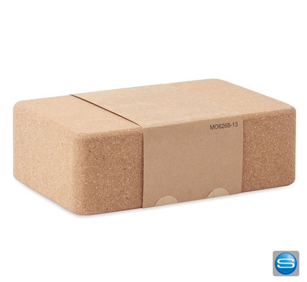 Yoga Block aus Kork individuell mit Logo gravieren