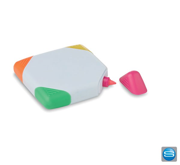 4-Farb-Textmarker mit Werbeanbringung