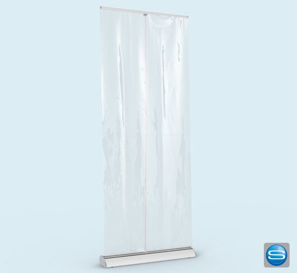 Mobile Schutzwand zum Ausrollen als Sicherheitsmaßnahme