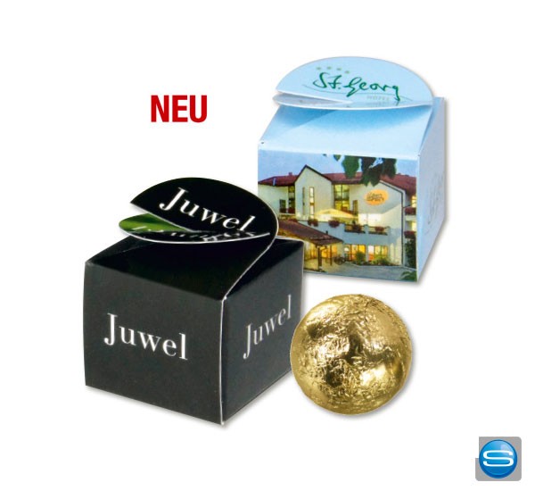Schokoladenpralinen im Werbekarton mit Ihrem Logo
