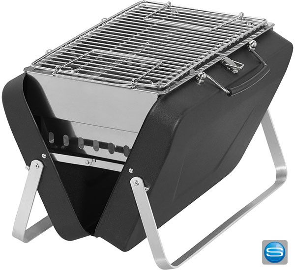 Grill im Koffer als Werbeträger mit Logo bedrucken