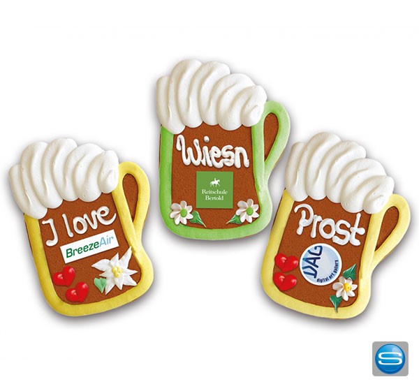 Bierkrug Lebkuchen als Lebkuchenherz Alternative zur Wies´n