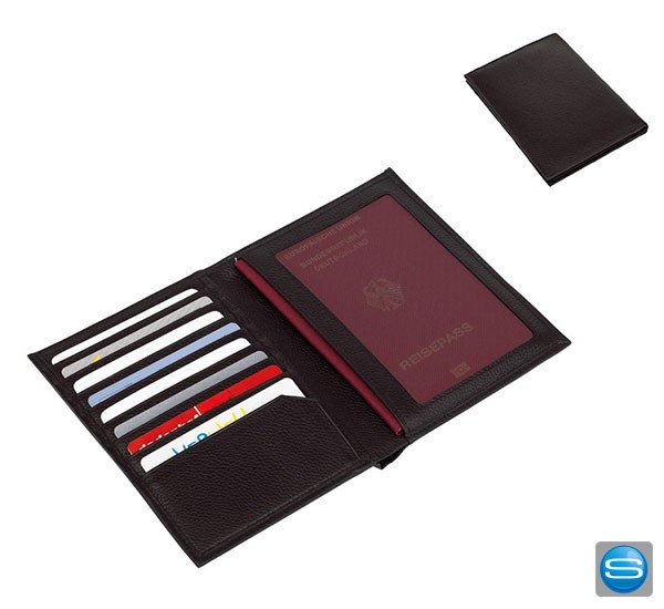 Reise-Etui für Reisepass mit Logo veredeln