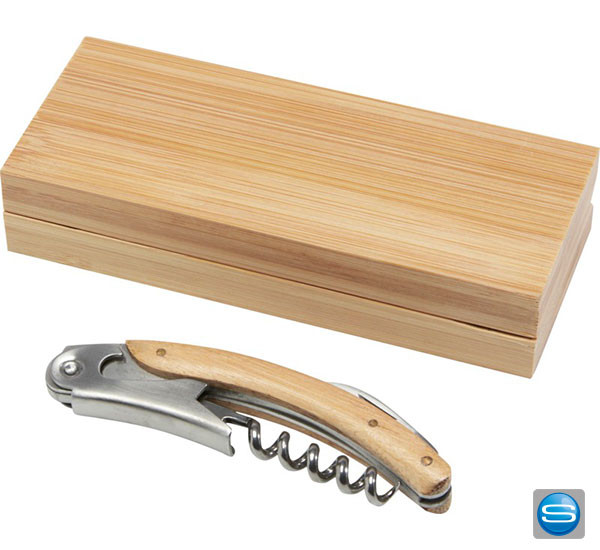 Kellnermesser mit Bambusgriff als Giveaway