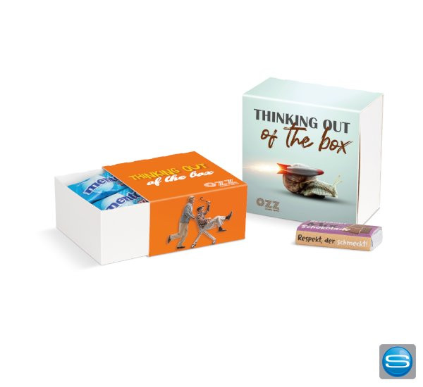 Streichholzschachtel mit Süßigkeiten gefüllt als Werbeartikel