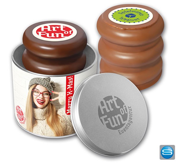 Baumkuchen in Dose mit Logo bedrucken