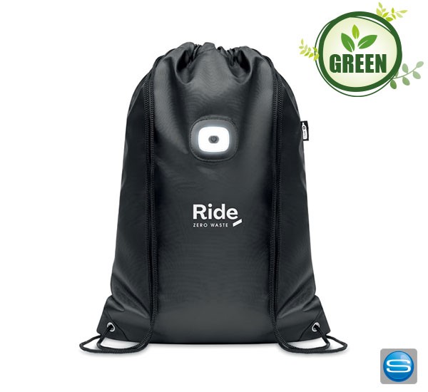 RPET Turnbeutel mit Licht als Werbeartikel