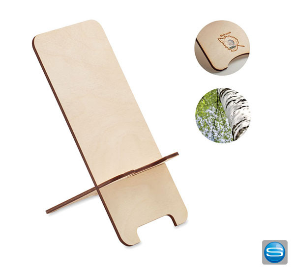 Smartphone Halter aus Holz mit Ihrem Logo