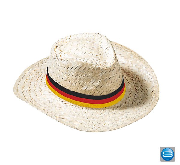 Deutschland Strohhut mit Logo bedrucken