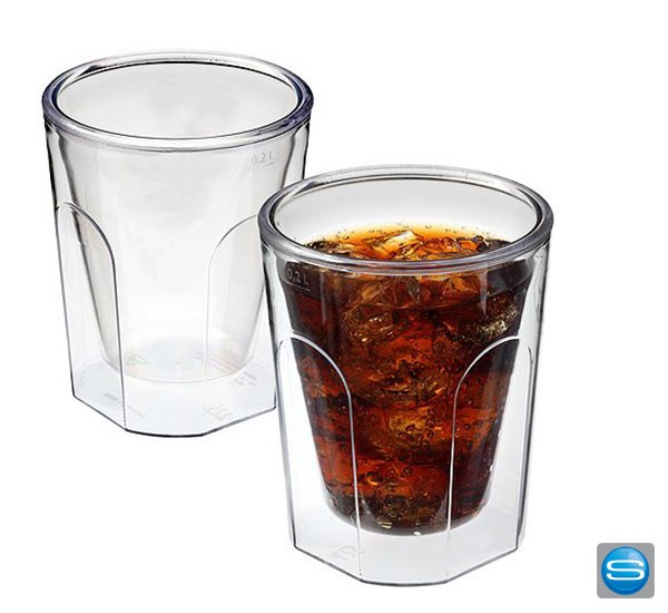 Bedruckbarer Trinkbecher in Whisky-Glas Optik